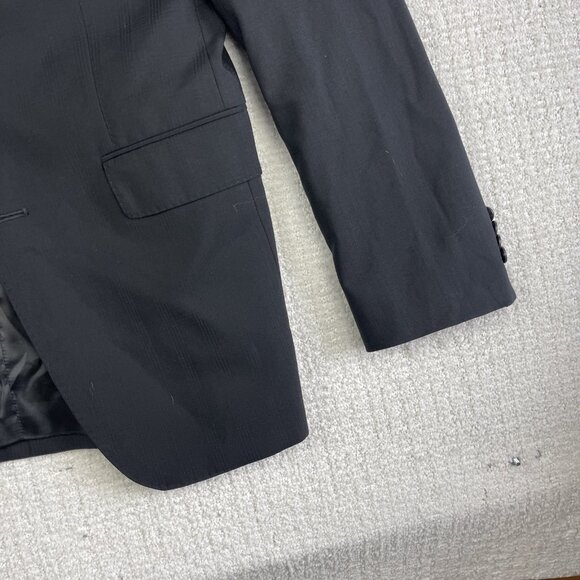 Joseph Abboud Blazer Mens 38L Black REDA Super 110s Wool 2 Button Jacket - Picture 7 of 16